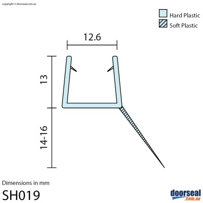 SH019 Shower Screen Seal (12mm glass)
